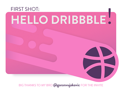 First shot dribbble first shot flat hello dribbble shot simple