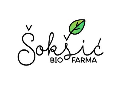Logo for Organic Farm bio branding flat green logo minimal organic simple