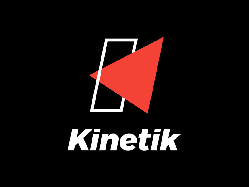 Kinetik - Logo camera flat kinetic logo minimal red video production