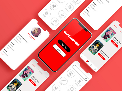 Manga App UI app design comic app manga app manga app design manga app design manga app ui ui ui ux ui design uidesign uiux