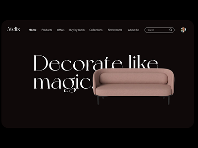 Furniture Website UI design - Landing page