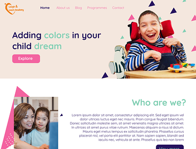 Autism School website landing page design autism autism school landiing page ui ui design uidesign uiux webdesign