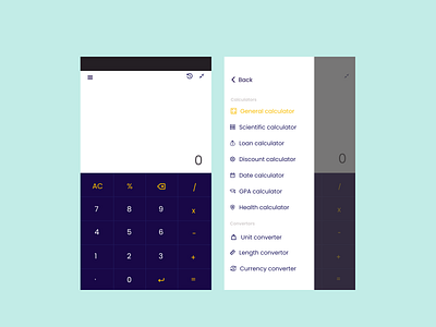 Calculator app design