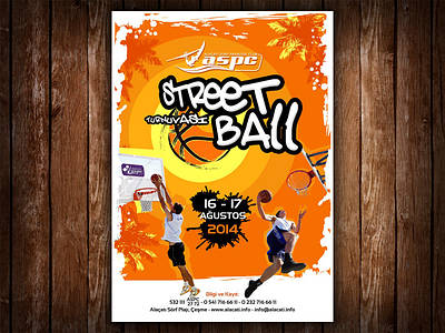 Streetball Tournament ad flyer poster streetball