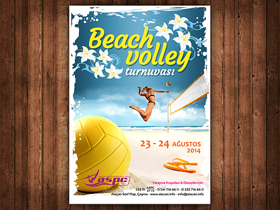 Beach Volleyball Poster ad beach volley flyer poster