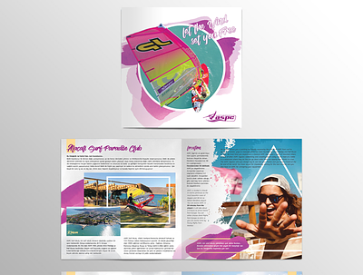 Surf school catalogue design catalogue design print
