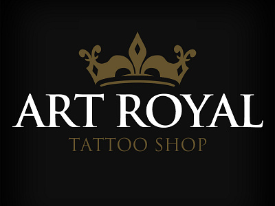 Art Royal Tattoo Shop Logo king logo royal tattoo shop