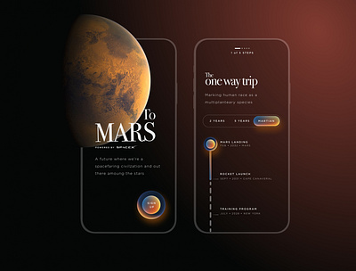 One way trip to Mars figma mars rocket space spacex ui