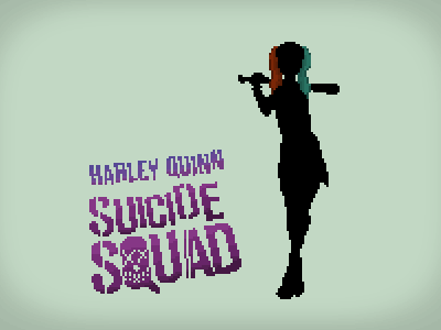 Suicide Squad - Harley Quinn 16 bit character gif harley illustration pixel pixelart quinn retro squad suicide