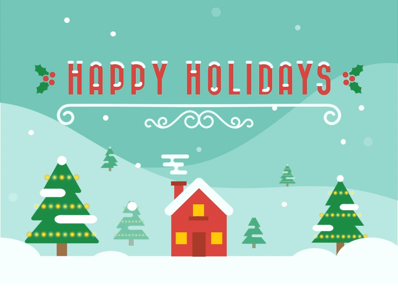 Happy Holidays! christmas gif holiday snow vector