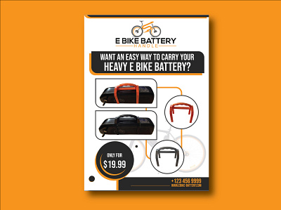 E bike battery Handle Flyer brochure brochure design flyer flyer design flyer template flyers illustrator