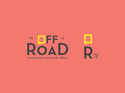 Offroad logo neon peach roads typography