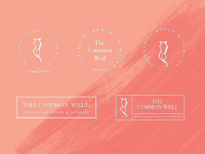 The Common Well branding illustration logo typography water women