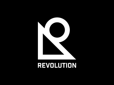Revolution Logo abstract balance black bold edgy logo r revolution risk simple skateboarding tension