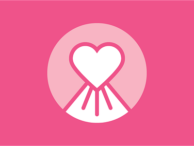 Spread the Love Logo bride circle crest dress heart illustration logo logoinspirations monoline pink wedding women