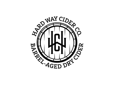 Hard Way Cider Crest barrel branding cider classic crest identity illustration logo logoinspirations mark monogram premium symbol vintage whiskey