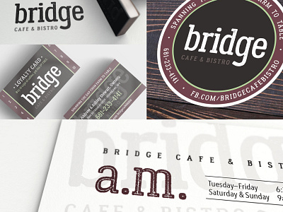 Bridge Cafe & Bistro Restaurant Branding menu design restaurant branding