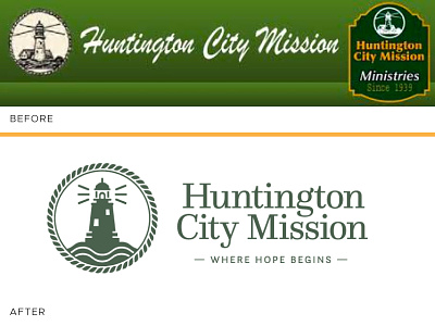 Huntington City Mission Logo Refresh logo design logo refresh