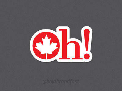 Oh! Canada - Dribbble Stickermule Canada Contest canada leaf maple red sticker