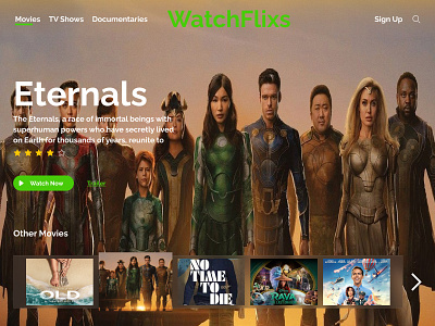 Streaming app app design eternals marvel movie ui movies movies ux ui ux