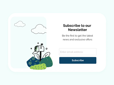 Newsletter sign up app design icon illustration minimalistic screen sign up ui ux