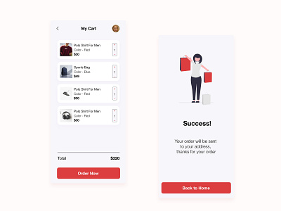 Shopping Cart app design illustration shopping shopping design shopping experience ui ux vector