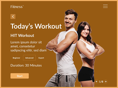 Work out prep app cool design fit modern ui ux workout