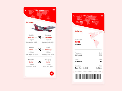 Boarding Pass app avianca boarding pass branding cool creative design modern technology travel ui ux