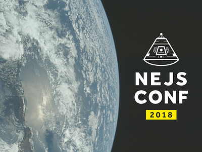 NEJS Conf 2018 apollo black branding conference earth illustrator javascript logo saturn space vector yellow