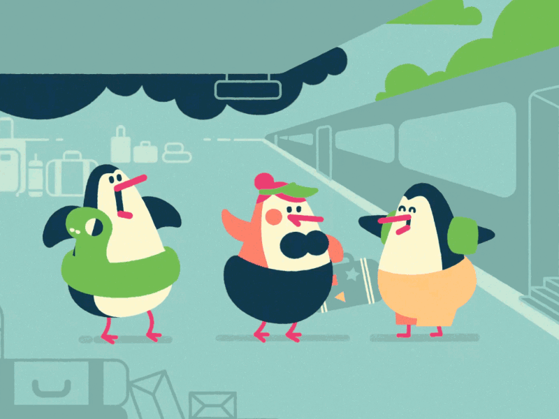 Penguin Vacation! animation fun gif halifax penguin vacation wonderlust