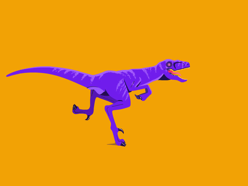 Raptor Run Cycle animation design motion raptor wonderlust