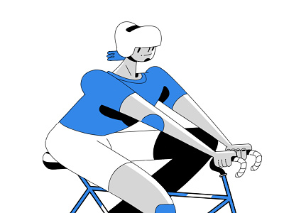 Bikeboi animation biker ilustration