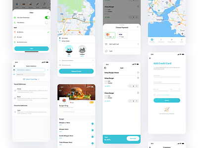 Super App - Transport & Food Concept