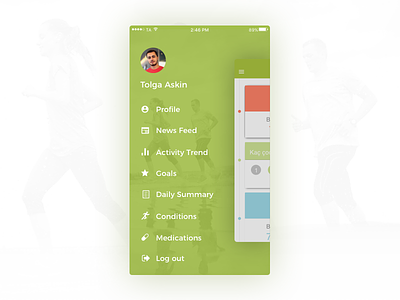 Life Coach App Side Menu android application coach drawer ios life menu mobile menu navigation side