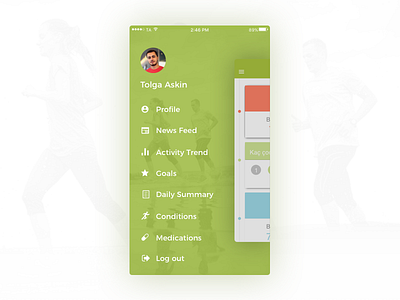 Life Coach App Side Menu