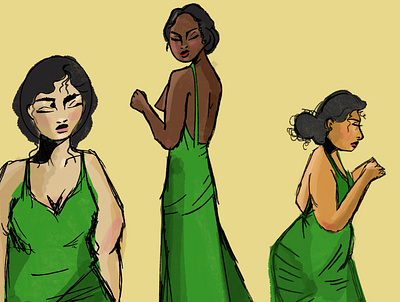 The Green Dresses - DBODesigns design design art illustration logo
