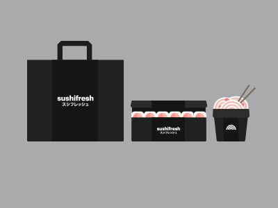 Sushi Packs food gourmet illustration packaging sushi