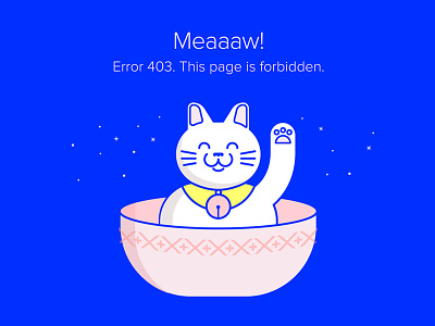 Web error alerts asian cat cute ecommerce error graphicdesign illustration manekineko webdesign