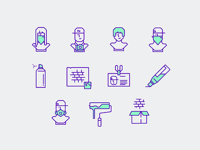 Wallspot - iconset 2 character graffiti icon icons iconset streetart vector