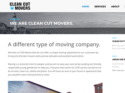 Clean Cut Movers design web