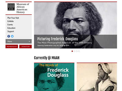 Museum of African American History design web