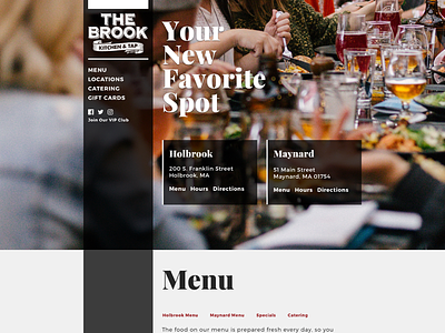 The Brook Kitchen & Tap - Design v2 drupal front end development web design
