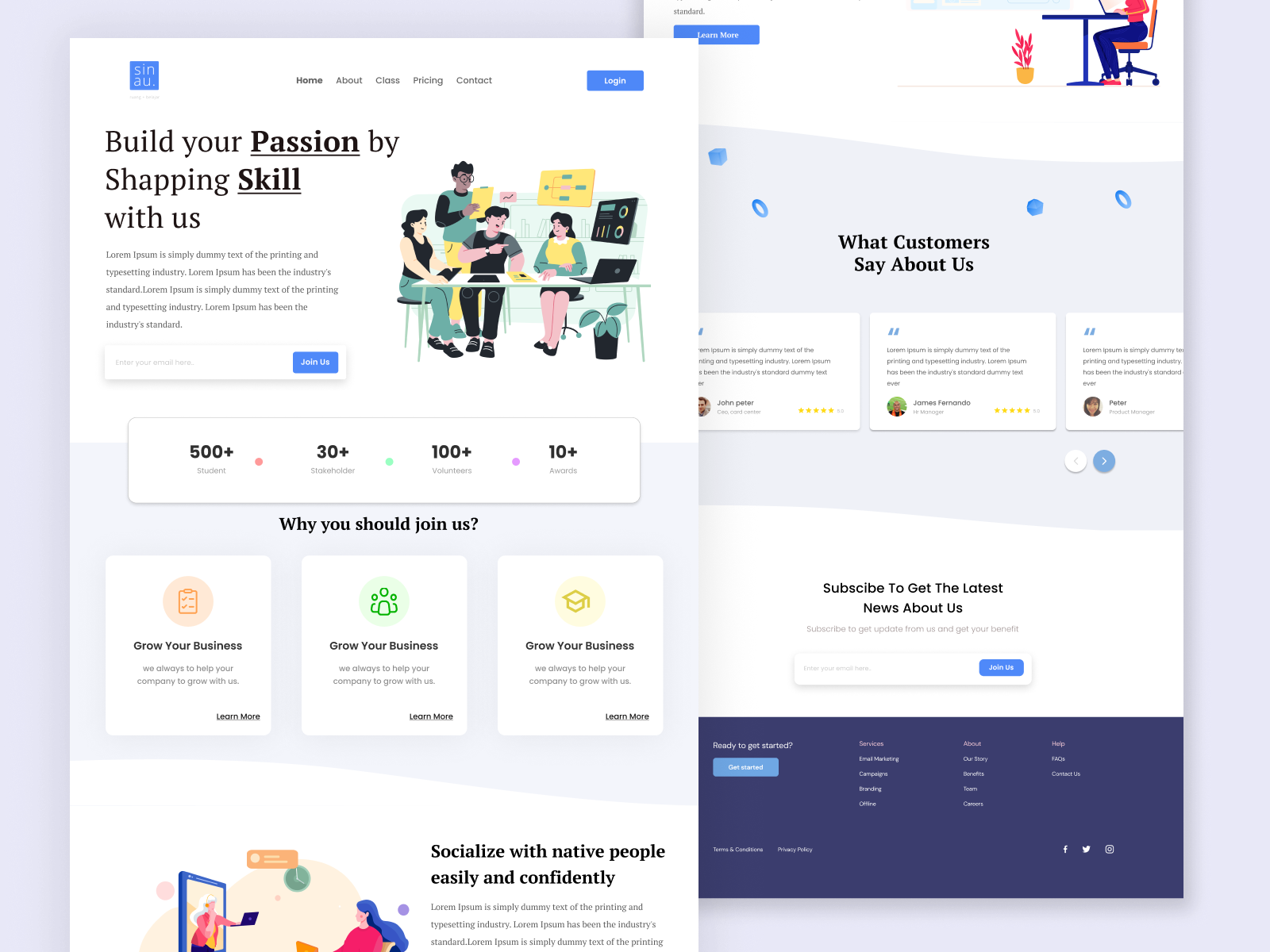 Sinau Web Design Exploration by Gestina Ratna Pratiwi on Dribbble