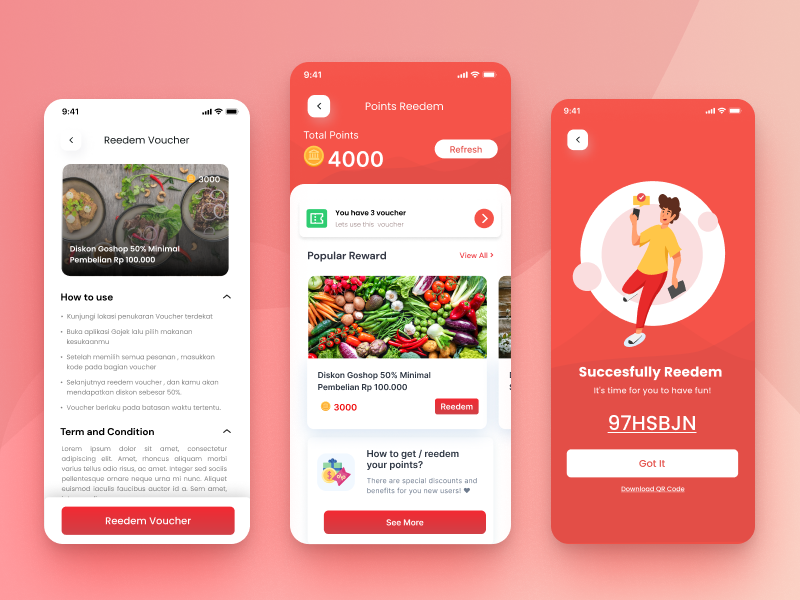 Reedem Point Giver Mobile App by Gestina Ratna Pratiwi on Dribbble
