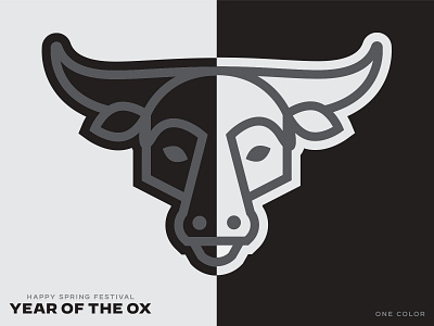 Happy Spring Festival! Ox Logo