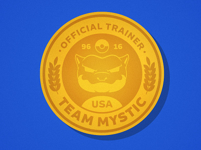 Team Mystic Trainer badge blastoise coin pokemon pokemon go team mystic usa washington dc