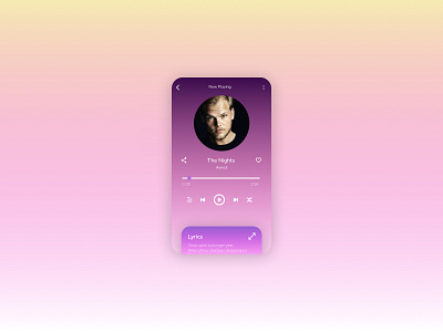 Minimal UI | Music Player app | Ombre Color Scheme minimal music app ui design ux design uxui designer