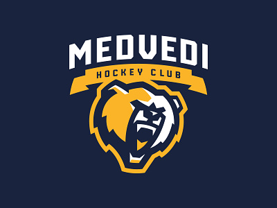 HC Medvedi Almaty animal bear hockey logo logotype mascot sport