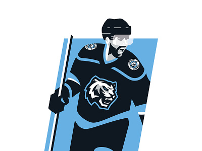 Hockey tiger hockey hockey player ice hockey logo logotype mascot nhl sport tiger