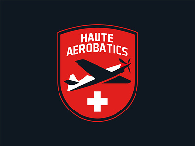 Swiss aero aero airforce badge crest fly logo logotype plane shield sport swiss